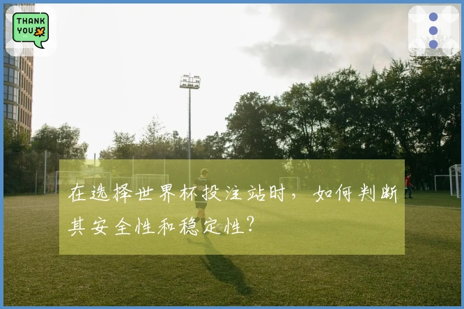 在选择世界杯投注站时，如何判断其安全性和稳定性？